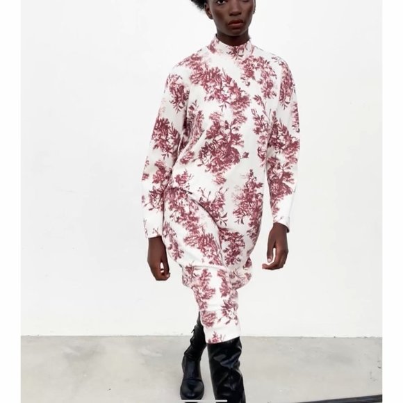 *NWT* Zara Printed Soft Dress - Picture 5 of 13